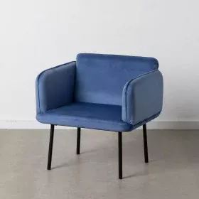 Sillón Tejido Sintético Azul Metal de BigBuy Home, Sillas - Ref: S8801794, Precio: 286,30 €, Descuento: %