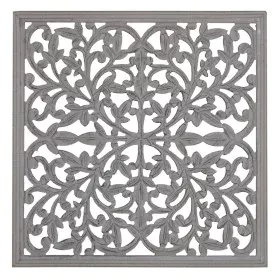 Wall Decoration Grey 60 x 1 x 60 cm DMF by BigBuy Home, Wall Pediments - Ref: S8801832, Price: 35,74 €, Discount: %