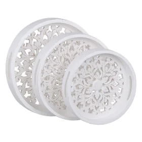 Snack tray White 3 Pieces DMF by BigBuy Home, Plates and dishes - Ref: S8801837, Price: 51,80 €, Discount: %