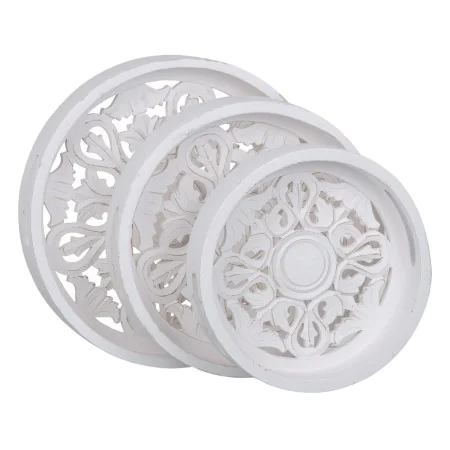 Snack tray White 3 Pieces DMF by BigBuy Home, Plates and dishes - Ref: S8801838, Price: 51,80 €, Discount: %