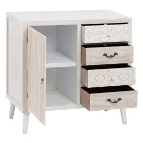 Hall Table with Drawers DUNE Natural White Fir wood 80 x 40 x 80 cm by BigBuy Home, Hallway Furniture Sets - Ref: S8801922, P...