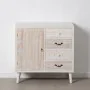 Hall Table with Drawers DUNE Natural White Fir wood 80 x 40 x 80 cm by BigBuy Home, Hallway Furniture Sets - Ref: S8801922, P...