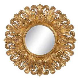 Wall mirror 108 x 3,5 x 108 cm Crystal Golden Wood by BigBuy Home, Wall-Mounted Mirrors - Ref: S8801985, Price: 204,49 €, Dis...