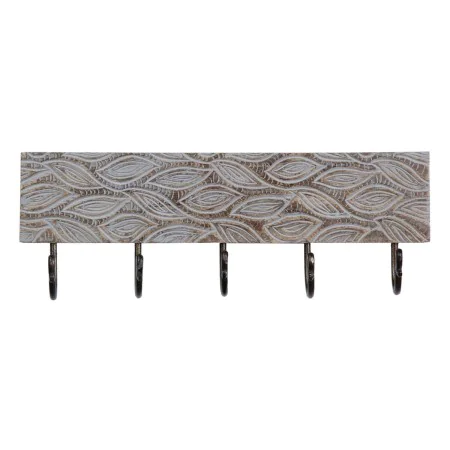 Bengaleiro de parede 45,5 x 7 x 15,5 cm Metal Madeira de BigBuy Home, Bengaleiros de parede - Ref: S8802040, Preço: 23,14 €, ...