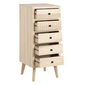 Chest of drawers MARIE 42 x 40,2 x 100 cm Natural Wood DMF by BigBuy Home, Chest of Drawers - Ref: S8802044, Price: 286,30 €,...