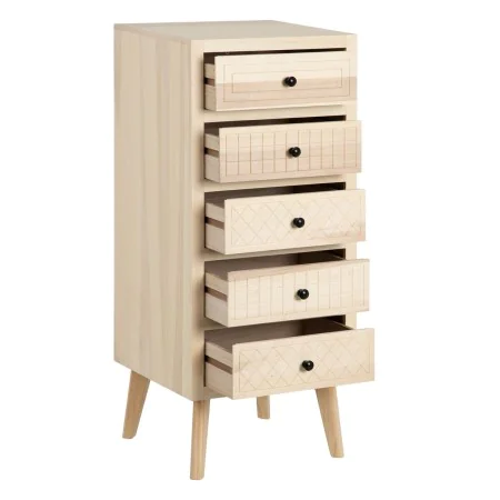 Chest of drawers MARIE 42 x 40,2 x 100 cm Natural Wood DMF by BigBuy Home, Chest of Drawers - Ref: S8802044, Price: 286,30 €,...