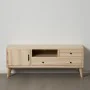 Mueble de TV MARIE 140 x 40 x 55 cm Natural Madera Madera MDF de BigBuy Home, Mesas y soportes para TV - Ref: S8802046, Preci...