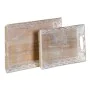 Vassoio per aperitivi 45,5 x 30,5 x 5,5 cm Bianco Legno di mango (2 Unità) di BigBuy Home, Piatti e teglie - Rif: S8802064, P...