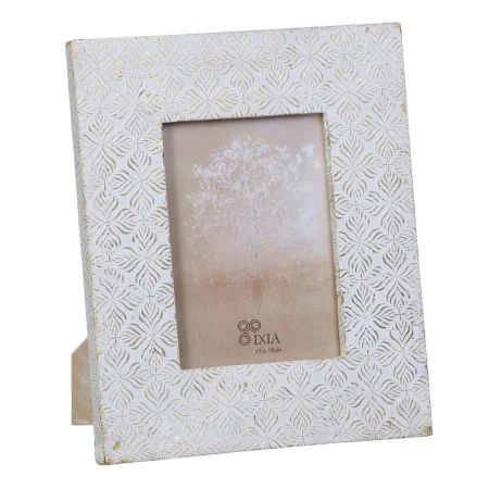 Portafoto 23 x 1,5 x 28 cm Bianco Legno di mango di BigBuy Home, Cornici da parete e da tavolo - Rif: S8802071, Prezzo: 15,61...