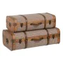 Conjunto de Baús 80 x 41,5 x 25 cm Tecido Sintético Madeira Quadros (2 Peças) de BigBuy Home, Caixas e baús de arrumação - Re...