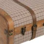 Lot de paniers 80 x 41,5 x 25 cm Tissu Synthétique Bois Carreaux (2 Pièces) de BigBuy Home, Boîtes et coffres de rangement - ...