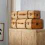 Set of Chests 80 x 41,5 x 25 cm Synthetic Fabric Wood (2 Pieces) by BigBuy Home, Storage boxes and chests - Ref: S8802157, Pr...