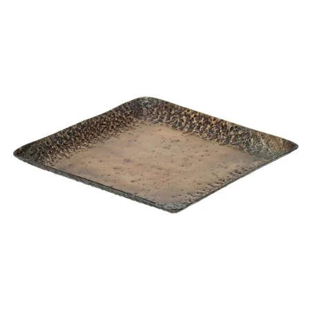 Snack tray 29 x 29 x 2,5 cm Aluminium Bronze by BigBuy Home, Plates and dishes - Ref: S8802179, Price: 24,48 €, Discount: %