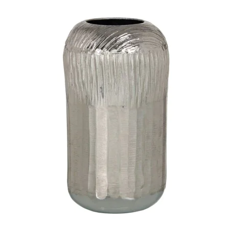 Jarrón 15 x 15 x 28 cm Plata Aluminio de BigBuy Home, Jarrones - Ref: S8802209, Precio: 33,26 €, Descuento: %