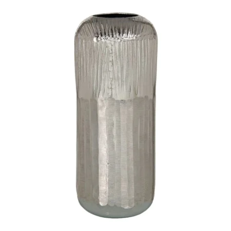 Vase Argent Aluminium 15 x 15 x 38 cm de BigBuy Home, Vases - Réf : S8802210, Prix : 40,54 €, Remise : %