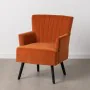 Armchair 63 x 50 x 83 cm Synthetic Fabric Wood Orange by BigBuy Home, Chairs - Ref: S8802224, Price: 174,75 €, Discount: %