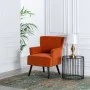 Armchair 63 x 50 x 83 cm Synthetic Fabric Wood Orange by BigBuy Home, Chairs - Ref: S8802224, Price: 174,75 €, Discount: %