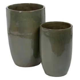 Vase 52 x 52 x 80 cm Green Ceramic (2 Units) by BigBuy Home, Vases - Ref: S8802293, Price: 331,84 €, Discount: %