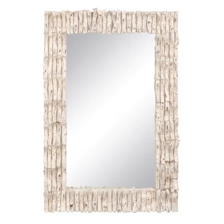 Miroir mural 60 x 8 x 90 cm bois de teck Blanc de BigBuy Home, Miroirs muraux - Réf : S8802350, Prix : 140,92 €, Remise : %