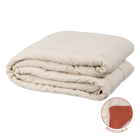 Colcha 270 x 280 cm Beige Rojo Oscuro de BigBuy Home, Mantas y colchas - Ref: S8802381, Precio: 84,07 €, Descuento: %