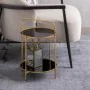 Mesa de apoio 31 x 31 x 48 cm Cristal Dourado Metal de BigBuy Home, Jogos de móveis - Ref: S8802461, Preço: 39,02 €, Desconto: %