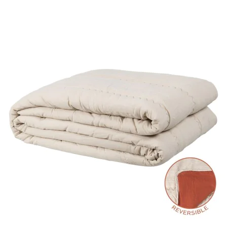 Bedspread (quilt) 230 x 280 cm Beige Dark Red by BigBuy Home, Blankets and bedcovers - Ref: S8802467, Price: 72,31 €, Discoun...