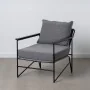 Fauteuil 69 x 79 x 82 cm Tissu Synthétique Gris Métal de BigBuy Home, Chaises - Réf : S8802492, Prix : 248,49 €, Remise : %