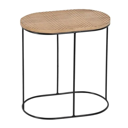 Side table 60 x 39,5 x 60 cm Natural Black Metal Wood (2 Units) by BigBuy Home, Tables - Ref: S8802504, Price: 125,44 €, Disc...