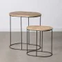 Side table 60 x 39,5 x 60 cm Natural Black Metal Wood (2 Units) by BigBuy Home, Tables - Ref: S8802504, Price: 125,44 €, Disc...