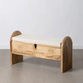 Baúl 100 x 35 x 56 cm Tejido Sintético Madera de BigBuy Home, Baúles - Ref: S8802506, Precio: 285,54 €, Descuento: %