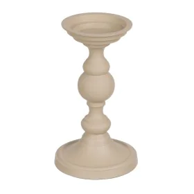 Bougeoir Aluminium Crème 15 x 15 x 25 cm de BigBuy Home, Bougeoirs et chandeliers - Réf : S8802508, Prix : 26,37 €, Remise : %