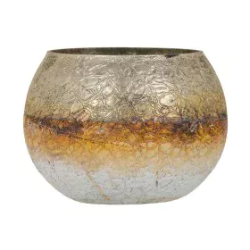 Bougeoir 18 x 18 x 14 cm Verre Gris Blanc de BigBuy Home, Bougeoirs et chandeliers - Réf : S8802528, Prix : 20,76 €, Remise : %