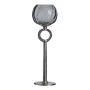 Portavelas Cristal Gris Metal 13 x 13 x 38 cm Plata de BigBuy Home, Candelabros y portavelas - Ref: S8802530, Precio: 25,70 €...