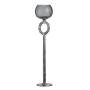 Castiçais 13 x 13 x 56 cm Cristal Cinzento Metal Prata de BigBuy Home, Candelabros e suportes para velas - Ref: S8802531, Pre...