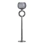 Castiçais 13 x 13 x 56 cm Cristal Cinzento Metal Prata de BigBuy Home, Candelabros e suportes para velas - Ref: S8802531, Pre...