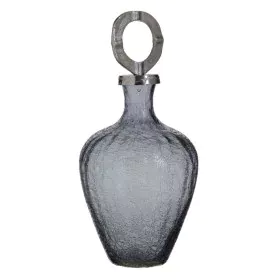 Vase Verre Gris Métal Argent 20 x 20 x 30 cm de BigBuy Home, Vases - Réf : S8802534, Prix : 37,68 €, Remise : %