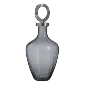 Vase Kristall Grau Metall Silber 23 x 23 x 47 cm von BigBuy Home, Vasen - Ref: S8802535, Preis: 51,21 €, Rabatt: %