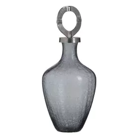 Jarrón Cristal Gris Metal Plata 23 x 23 x 47 cm de BigBuy Home, Jarrones - Ref: S8802535, Precio: 51,21 €, Descuento: %