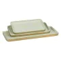 Snack tray 47 x 20,5 x 2 cm Golden Green Iron 3 Pieces by BigBuy Home, Plates and dishes - Ref: S8802536, Price: 65,35 €, Dis...