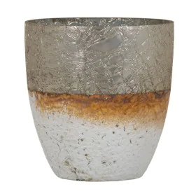 Bougeoir 16 x 16 x 15 cm Verre Gris Blanc de BigBuy Home, Bougeoirs et chandeliers - Réf : S8802574, Prix : 22,20 €, Remise : %