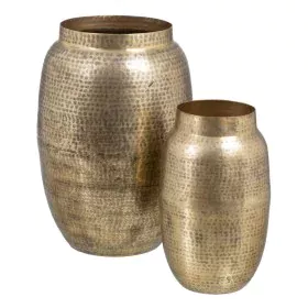 Vaso 46 x 46 x 64 cm Dourado Alumínio (2 Unidades) de BigBuy Home, Jarrões - Ref: S8802584, Preço: 185,66 €, Desconto: %