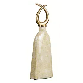 Vase Crystal Golden Metal White 10 x 10 x 53 cm by BigBuy Home, Vases - Ref: S8802587, Price: 56,29 €, Discount: %