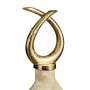 Vase Kristall Gold Metall Weiß 10 x 10 x 53 cm von BigBuy Home, Vasen - Ref: S8802587, Preis: 56,29 €, Rabatt: %