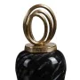 Vase 18 x 18 x 58 cm Crystal Black Golden Metal by BigBuy Home, Vases - Ref: S8802592, Price: 47,32 €, Discount: %