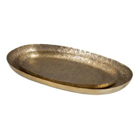 Plateau apéritif 67 x 41 x 5 cm Doré Aluminium (2 Unités) de BigBuy Home, Plats et plateaux - Réf : S8802623, Prix : 73,50 €,...