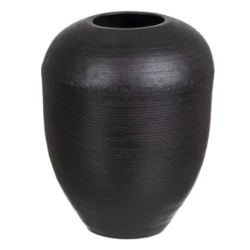 Vase 25,5 x 25,5 x 33 cm Noir Aluminium de BigBuy Home, Vases - Réf : S8802627, Prix : 34,96 €, Remise : %