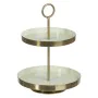 bandeja de aperitivos 30 x 30 x 40,5 cm Dourado Verde Ferro de BigBuy Home, Pratos e fontes - Ref: S8802652, Preço: 39,02 €, ...