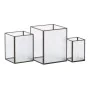 Castiçais Cristal Dourado Metal 18 x 18 x 22 cm (3 Unidades) de BigBuy Home, Candelabros e suportes para velas - Ref: S880267...