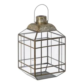 Portavelas 25 x 25 x 43 cm Cristal Dorado Metal de BigBuy Home, Candelabros y portavelas - Ref: S8802674, Precio: 57,44 €, De...