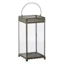 Farol Portavelas Cristal Dorado Metal 18 x 18 x 37 cm de BigBuy Home, Candelabros y portavelas - Ref: S8802690, Precio: 41,31...